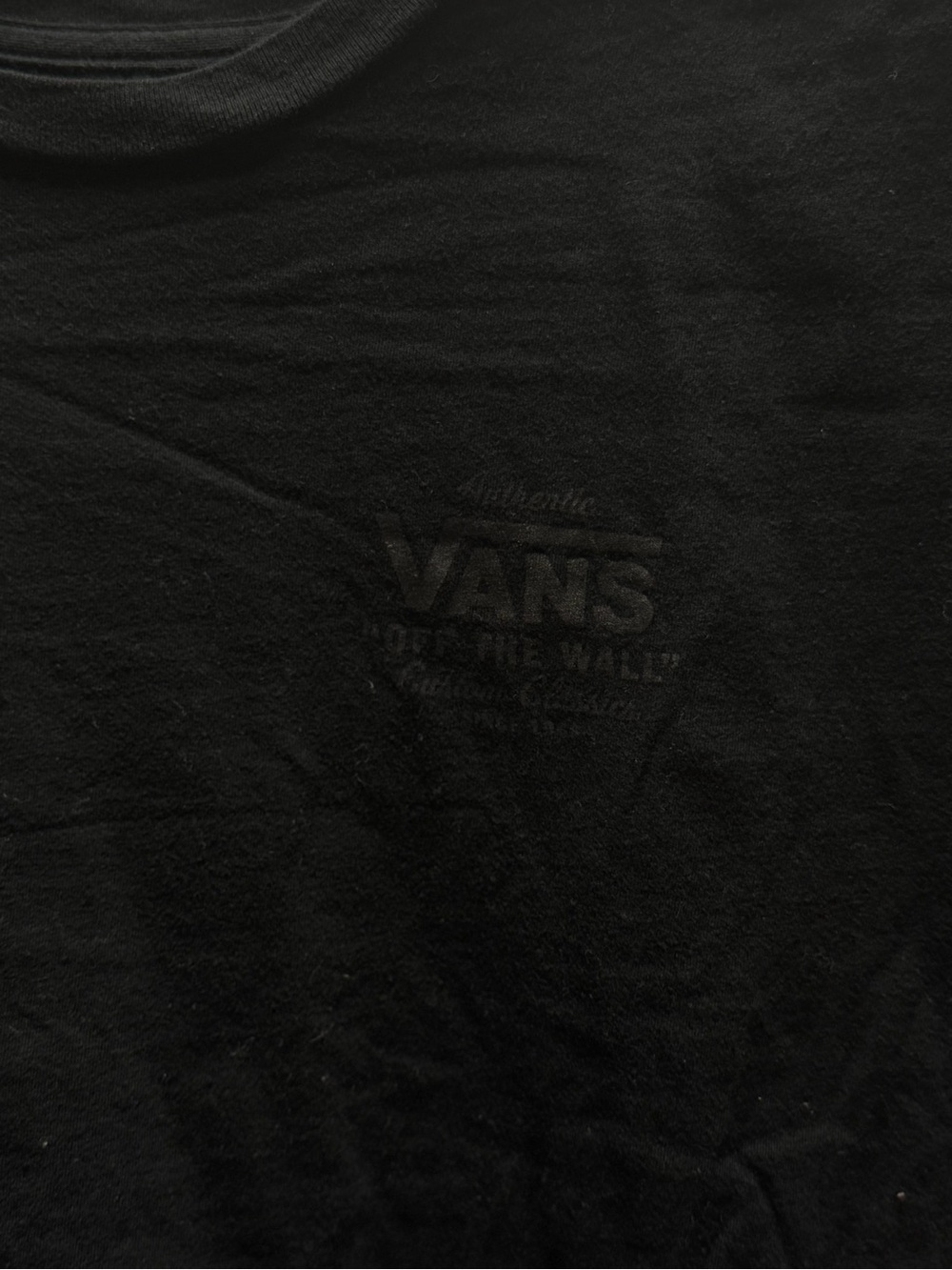Vans Black Embossed Logo T-Shirt